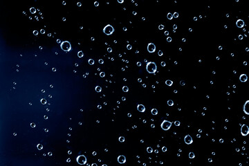 water drops on black surface, background - 678912180