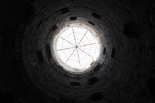 Low angle shot of the dome of Yedikule Fortress in Istanbul, Turkey