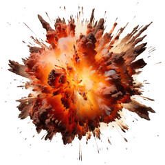 an explosion, isolated on white, transparent background