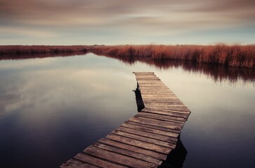 Autumn day at Lake Palic, Subotica, Serbia.