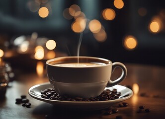 Cup of coffee on the table