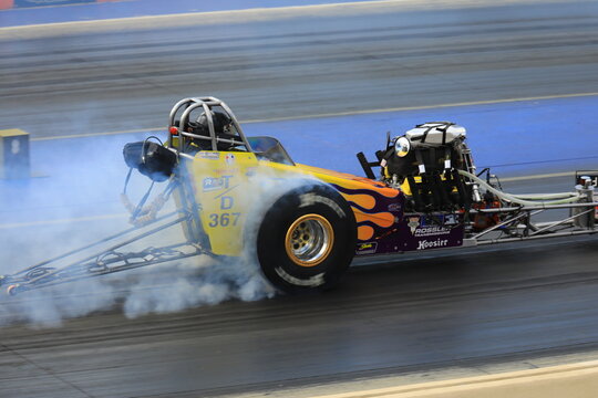 NHRA - National Hot Rod Association drag racing event at Summit Motorsports Park. Norwalk, Ohio, USA - August 15