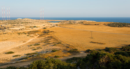 landscape of Cyprus in Ayia Napa. panorama of Cavo Greco