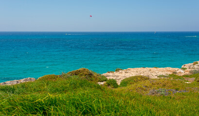 Cyprus landscape in ayia napa for banner background