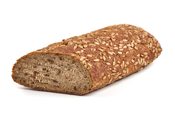 Rye bread, isolated on white background.