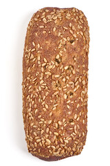 Rye bread, isolated on white background.