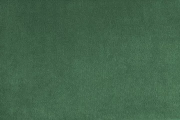 Foto auf Acrylglas Texture background of velours green fabric. Upholstery texture fabric, velvet furniture textile material, design interior, decor. Fleecy fabric texture close up, backdrop, wallpaper. © katyamaximenko