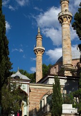 Fototapeta na wymiar Outdoor view of the Emir Sultan Mosque in Bursa, Turkey