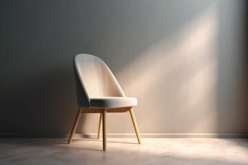 Chic Chair Mockup: Elegant Design with Soft Shadow Background
