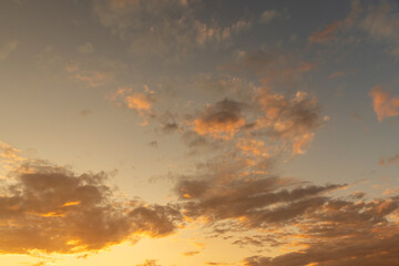 beautiful sky with clouds during sunset and sky color changes