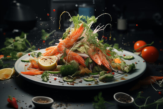 Finished dish incorporates interactive elements