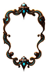 frame with ornament isolated on transparent background