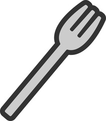 フォークのアイコンのイラスト