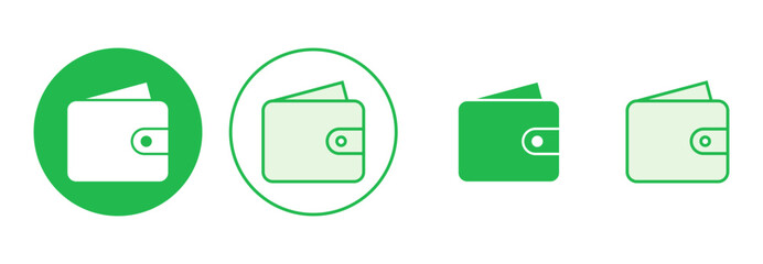 Wallet icon set. wallet vector icon