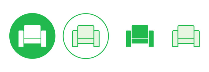 Sofa icon set. sofa icon illustration