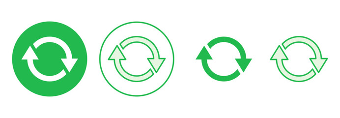 Refresh icon set. Reload icon vector. Update icon.