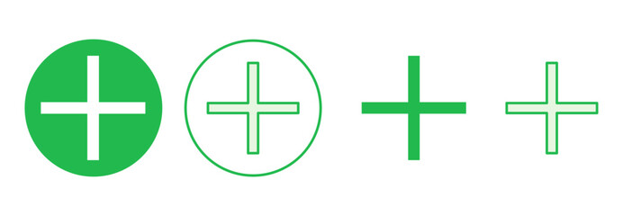 Obraz premium Plus Icon set. Add plus icon