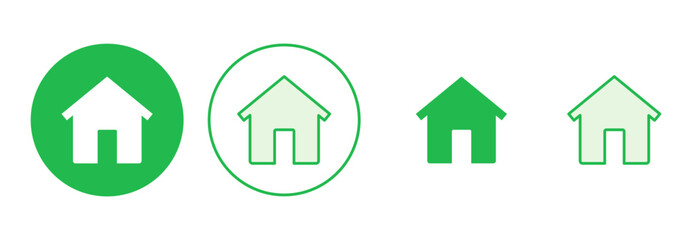 House icon set. Home icon vector