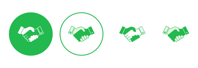 Handshake icon set. business handshake. contact agreement