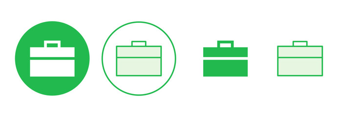 Briefcase icon set. suitcase icon. luggage symbol.