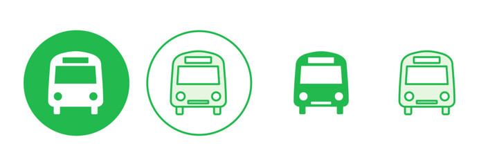 Bus icon set. bus vector icon