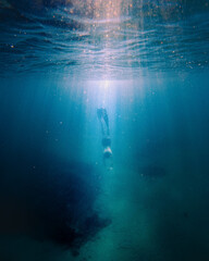 Naklejka premium into the deep water