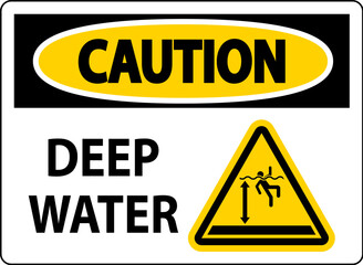 Caution Sign Deep Water