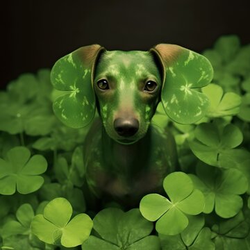 dog on clover lefs