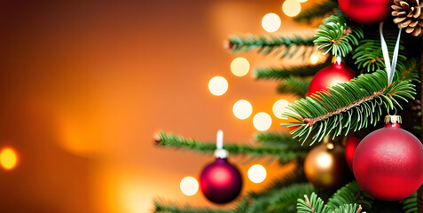 Christmas tree full of gifts with lights in the room