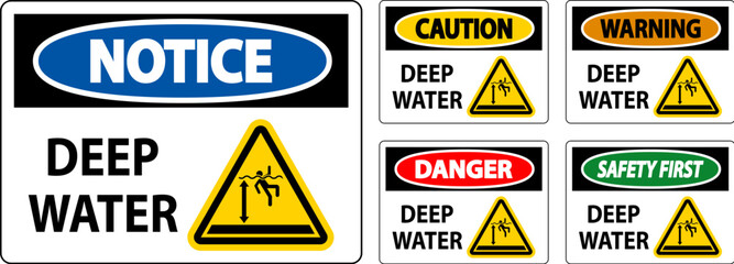 Danger Sign Deep Water
