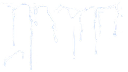 A digital illustration of drool or slime dripping on a transparent background.  - obrazy, fototapety, plakaty