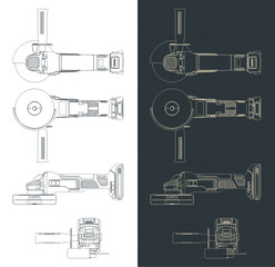Cordless angle grinder blueprints