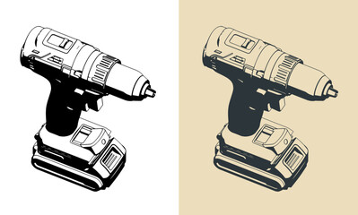 Professional cordless drill