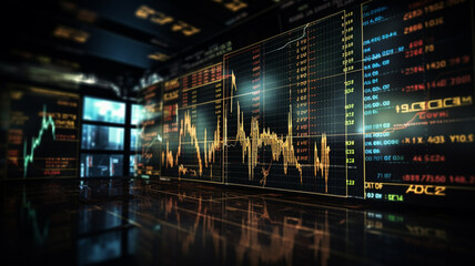Fototapeta na wymiar Stock market trading charts concept