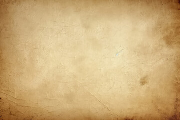 Obraz premium Old vintage paper with a glowing center and grunge vignette. Cream Old Backdrop Background. Generative AI.