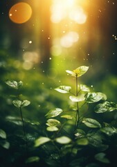 Radiant Serenity: Embracing Mindfulness Amongst Luxurious Foliage and Sunlit Rays - obrazy, fototapety, plakaty