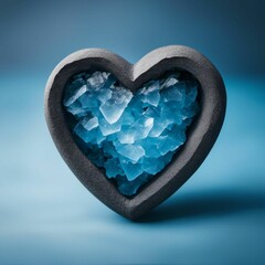 Herz aus Salz und Salzkristallen