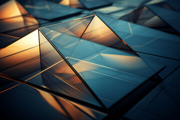 abstract background with hexagons, squares. Abstract modern architecture background. Texture, pattern, geometry.