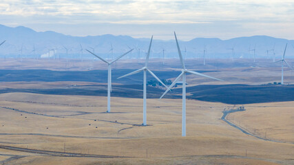 A windfarm in Rio Vista, California
