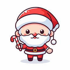 cute santa claus with candy