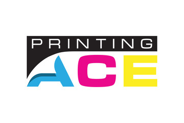 Printing logotype vector. Printing logo design