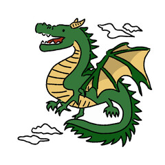 Fototapeta premium 辰のシンプルなイラスト