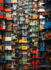 Colorful Urban Complexity. Generative ai.