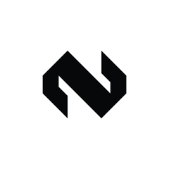 Fototapeta premium modern monogram letter N logo design