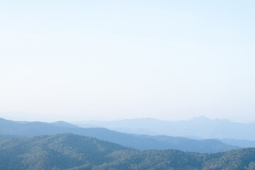 mountains and blue sky background 