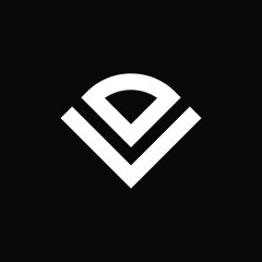 monogram letter V modern logo design
