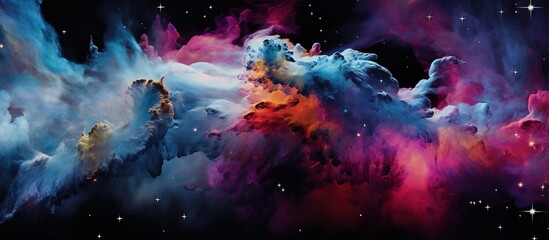 Obraz na płótnie Canvas Cosmic space background with stars and nebula