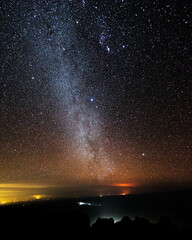 Stars, Milky way galaxy from top of Mauna Kea, Big Island Hawaii