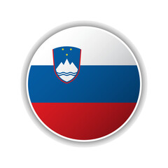 Abstract Circle Slovenia Flag Icon