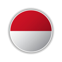 Abstract Circle Indonesia Flag Icon